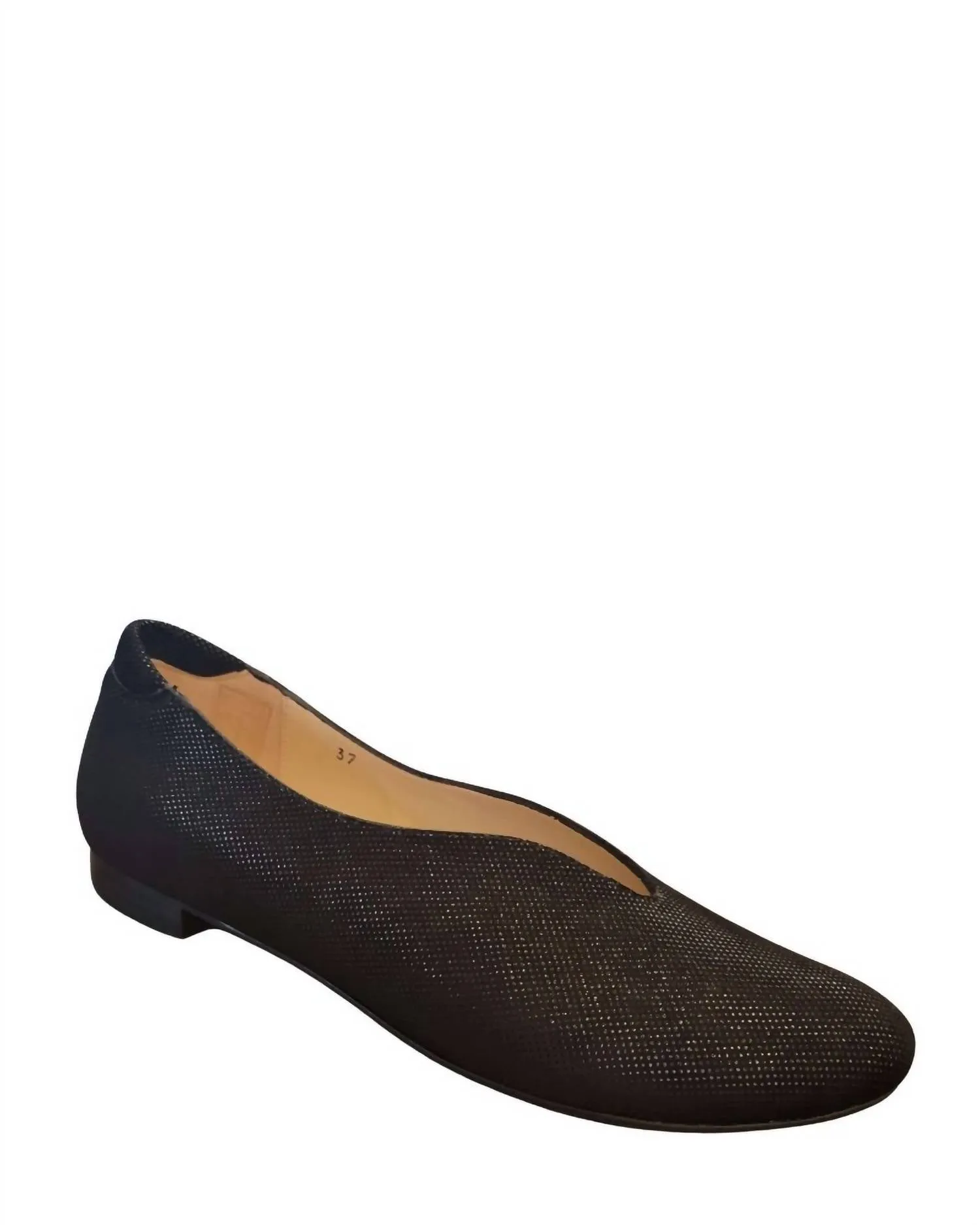 Women's Textured Dress Flat Shoes In Black/bronze