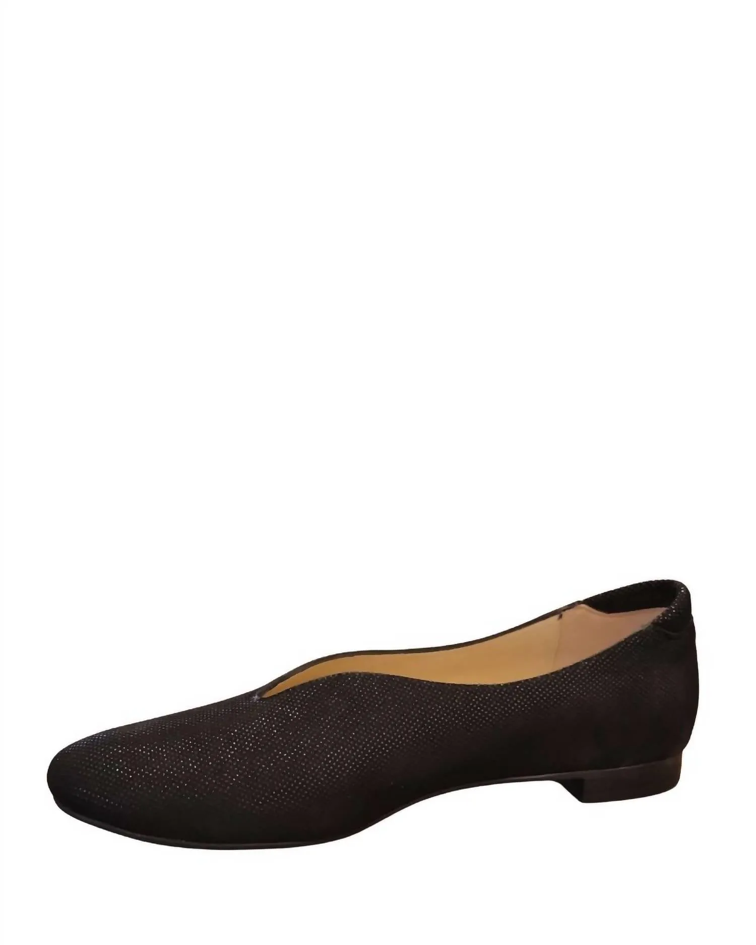 Women's Textured Dress Flat Shoes In Black/bronze
