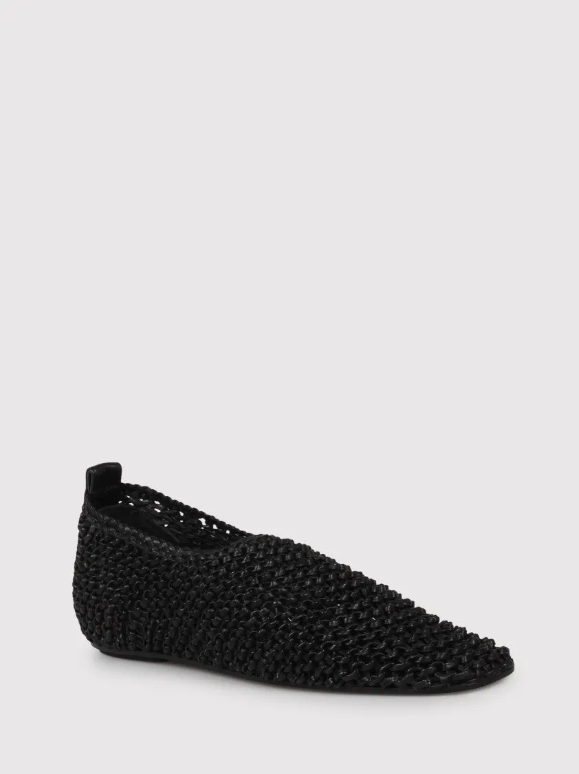 Woven Leather Ballerina