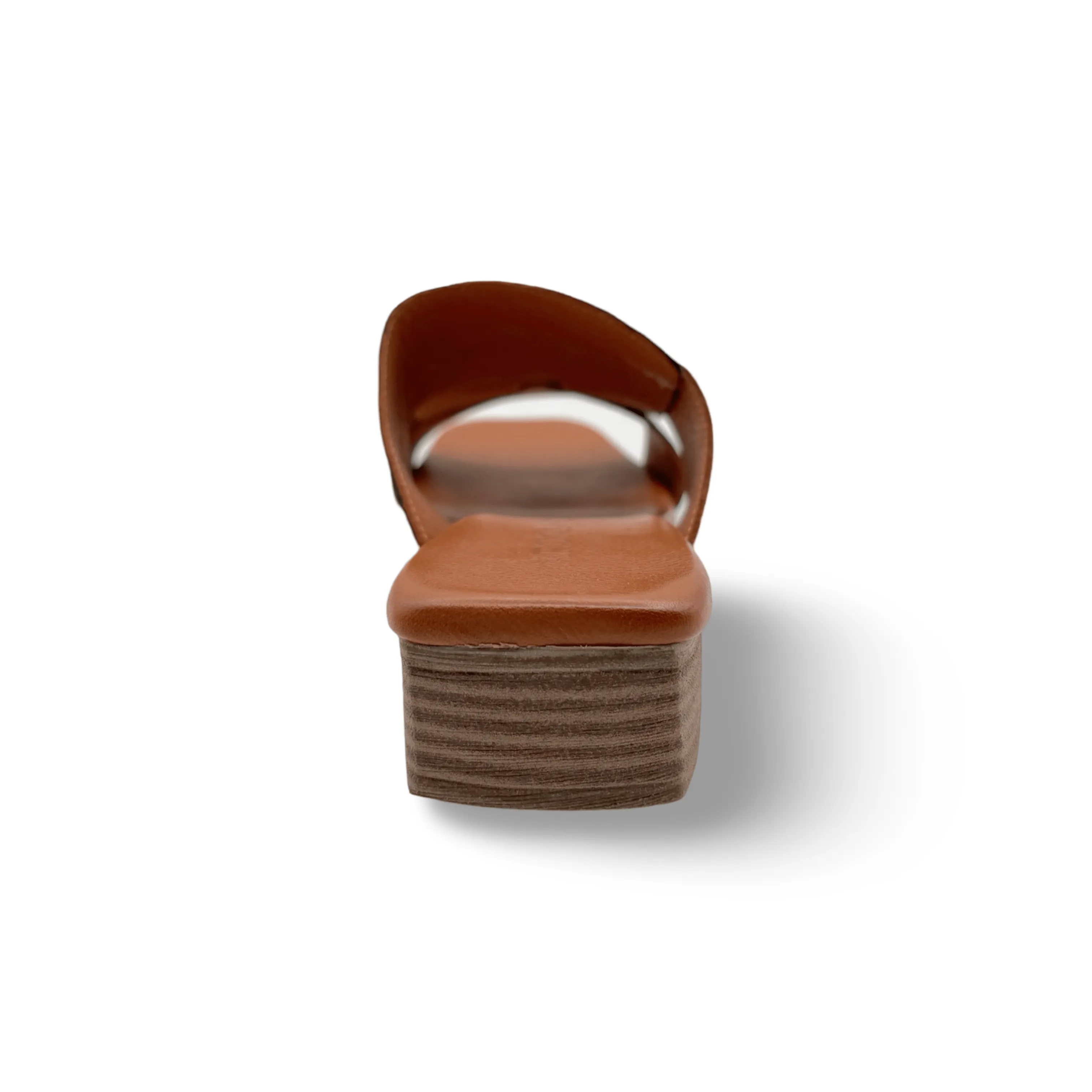 Xilo Black/Tan Leather Slide