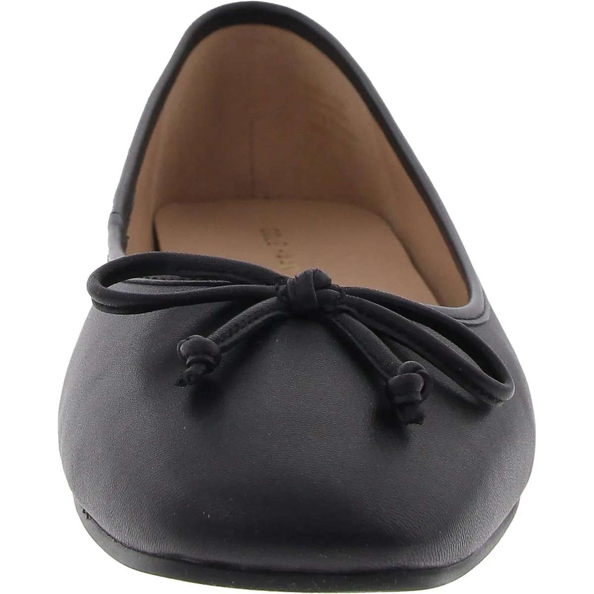 Yara Soft Ballet Womens Bow Faux Leather Ballet Flats