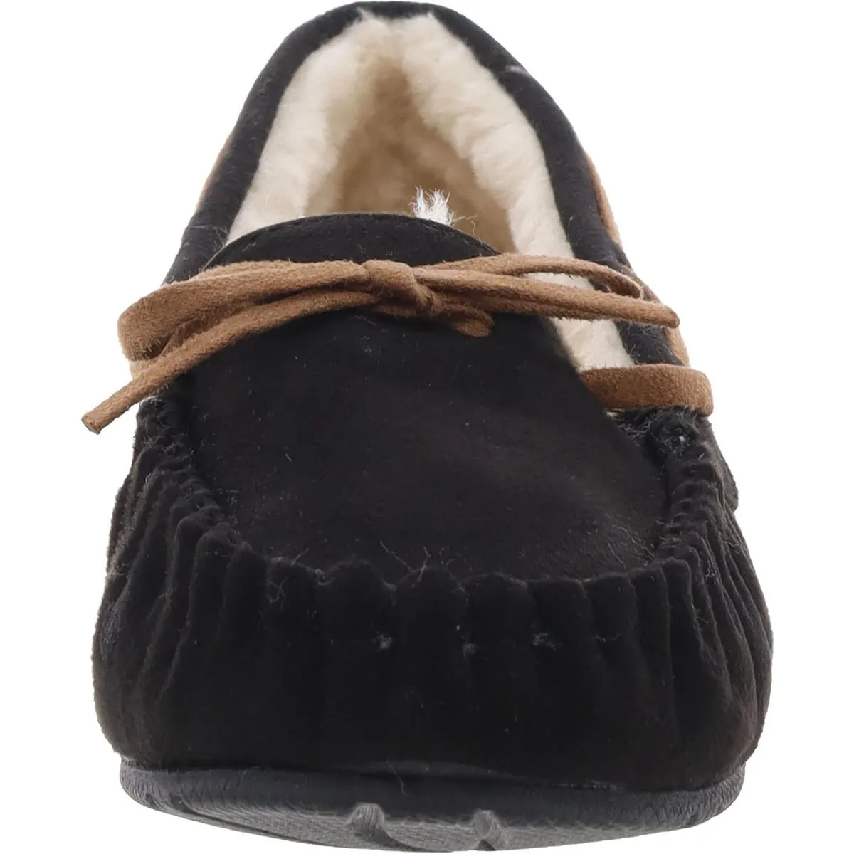 Yum Womens Faux Fur Lined Faux Suede Boat Shoes