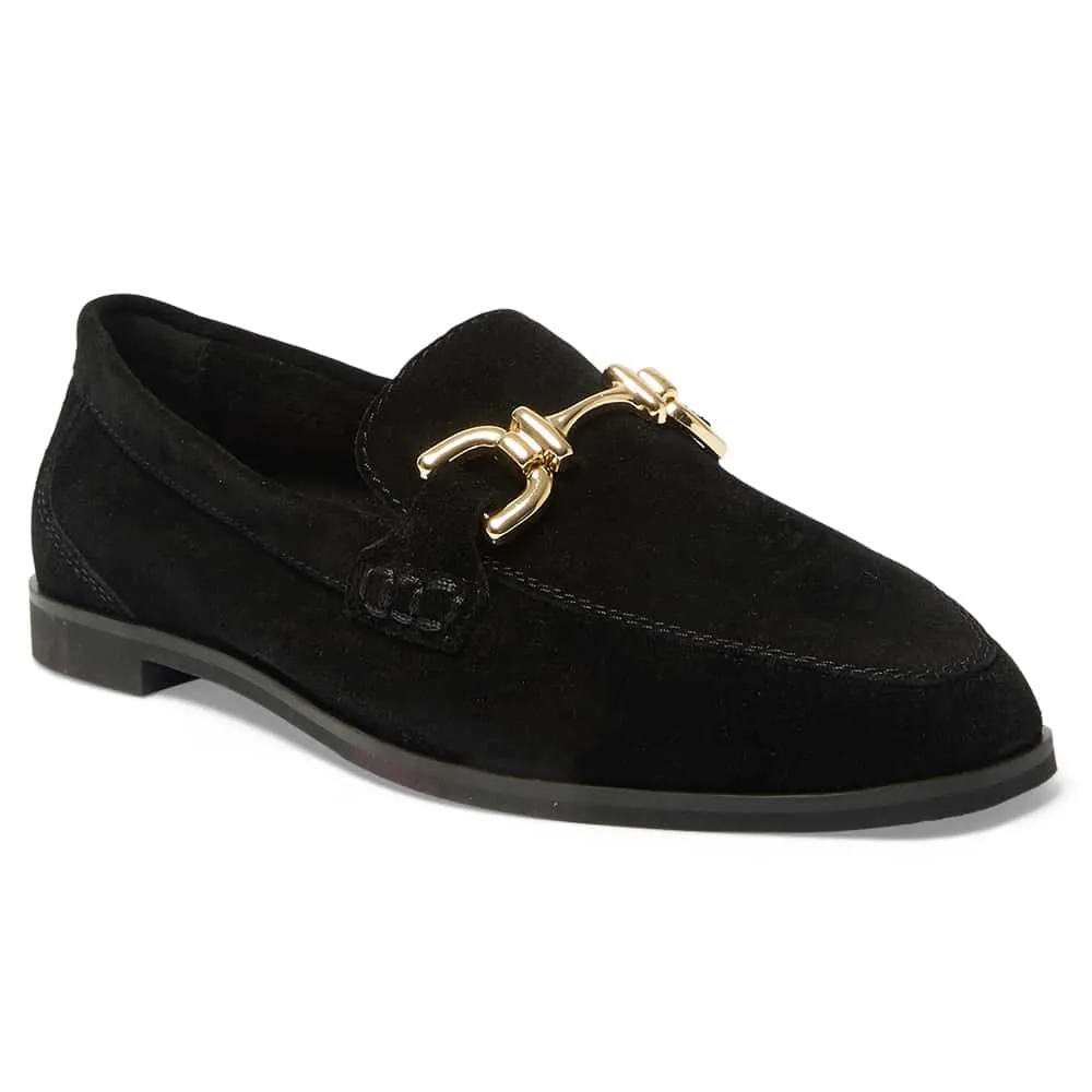 Zanna Loafer in Black Suede