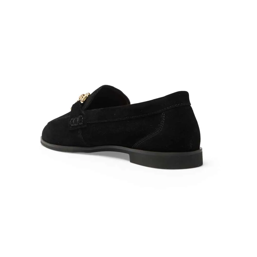 Zanna Loafer in Black Suede