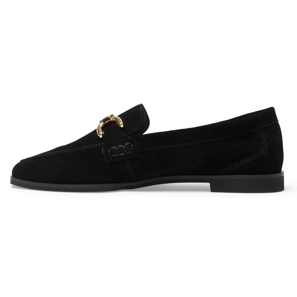 Zanna Loafer in Black Suede