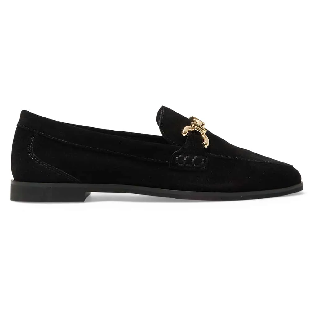 Zanna Loafer in Black Suede