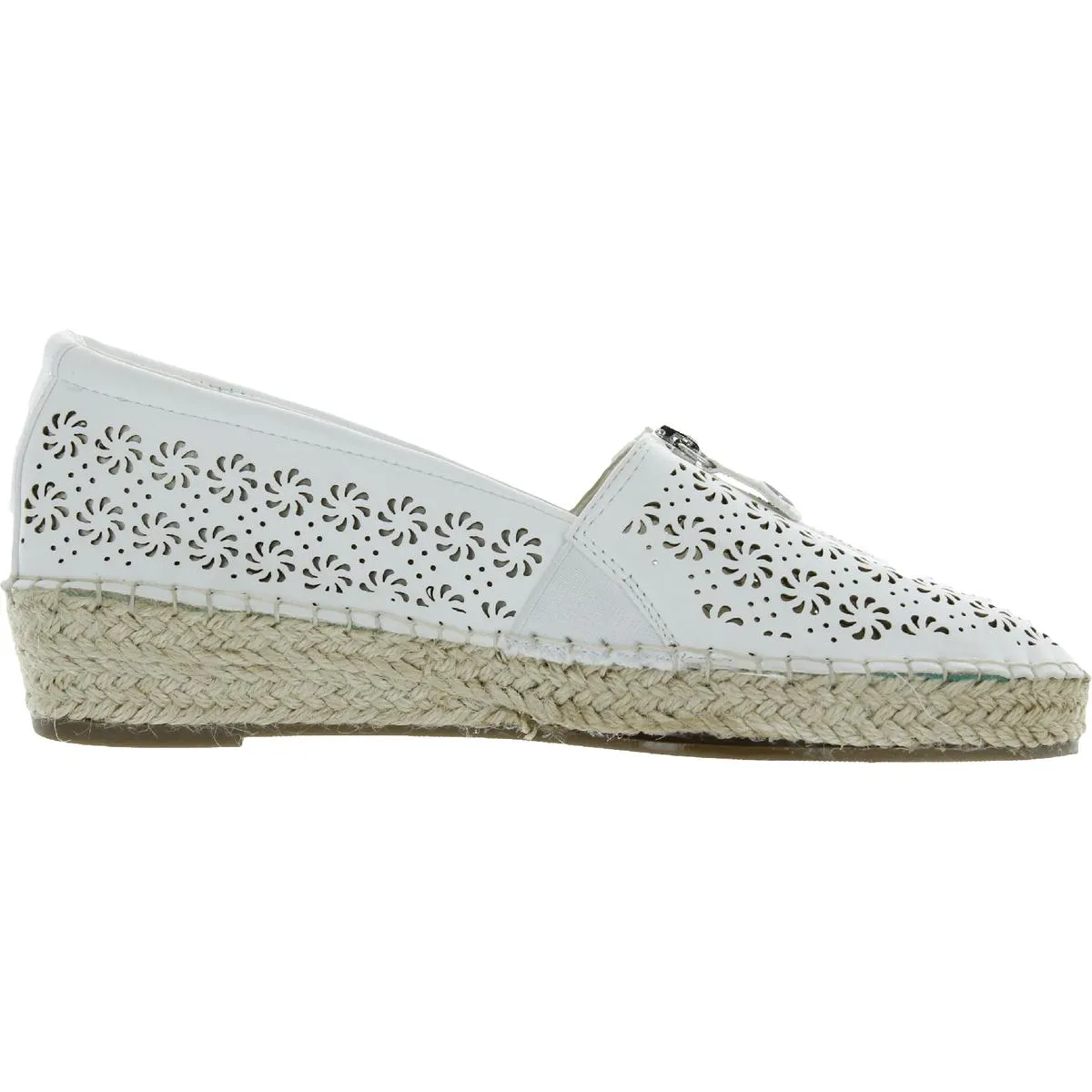 Zenon Womens Faux Leather Perforated Espadrilles