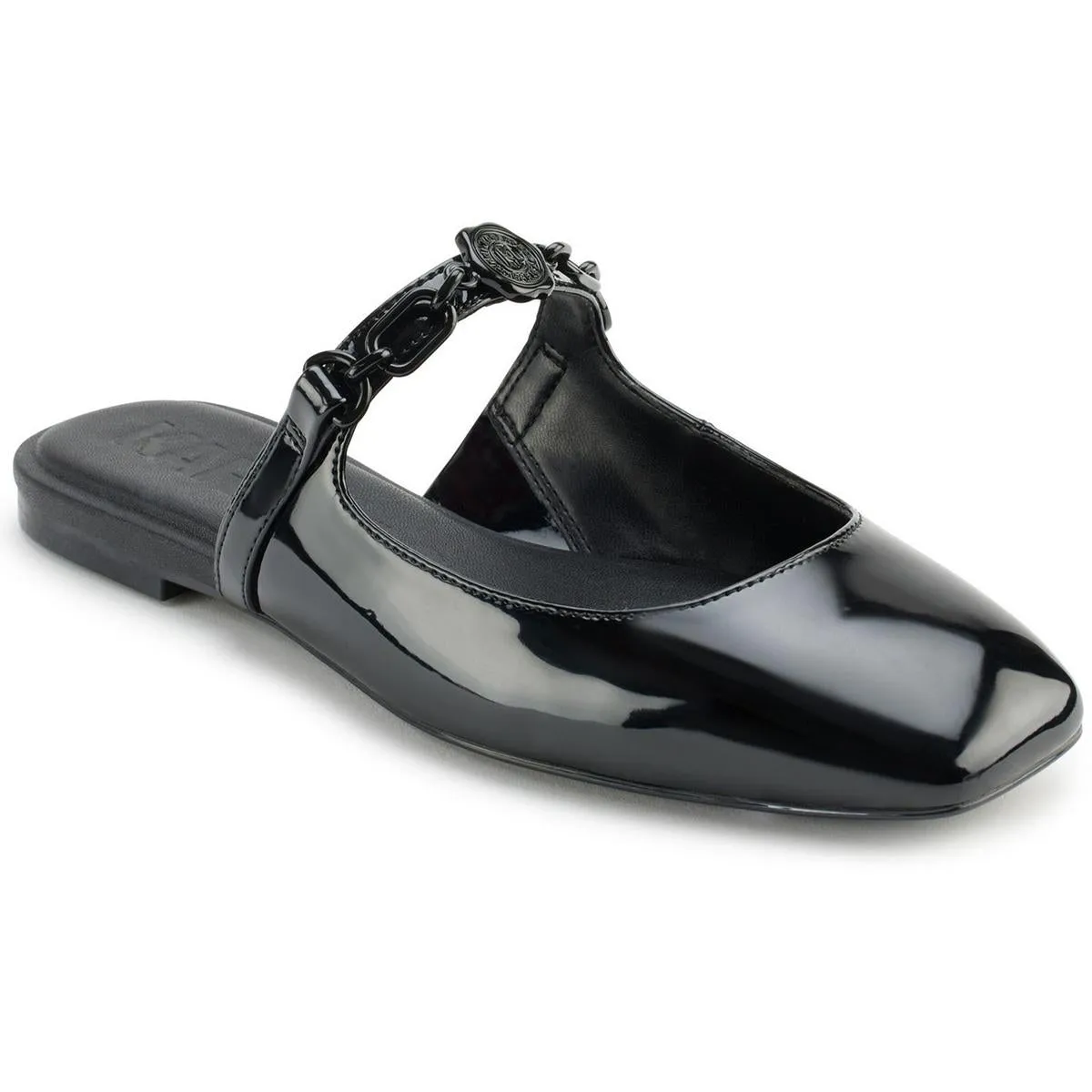 Zilla Womens Padded Insole Patent Mules