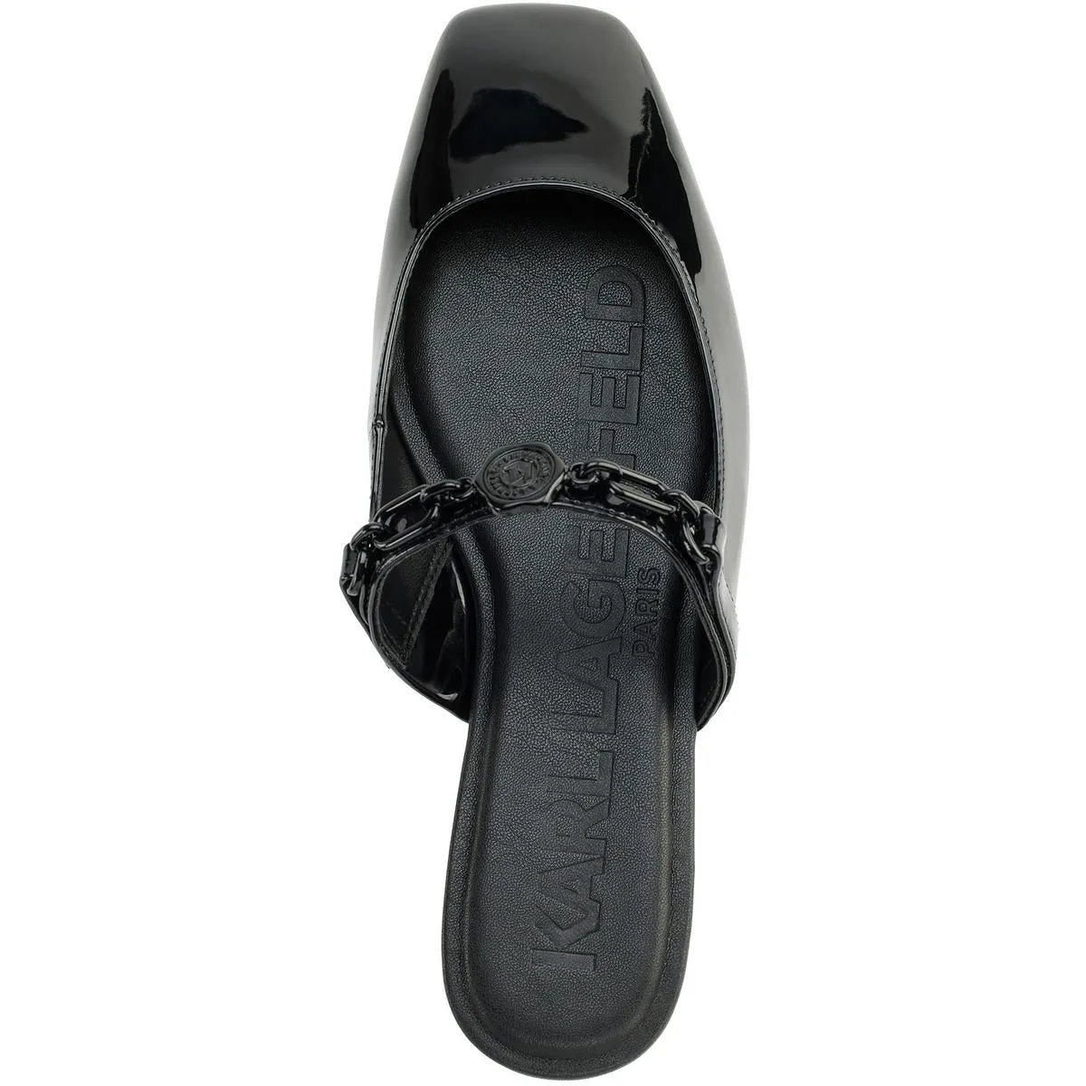 Zilla Womens Padded Insole Patent Mules
