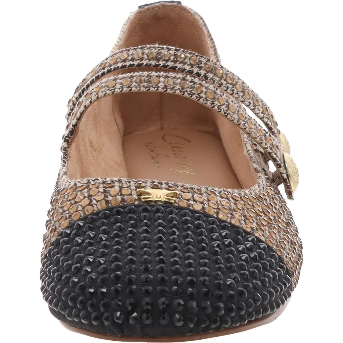 ZOEY Womens Embellished Manmade Ballet Flats
